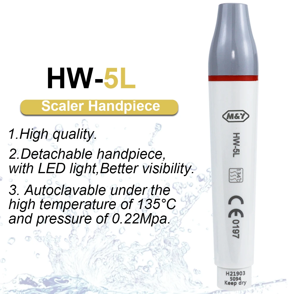 Dental Ultrasonic Scaler Detachable Piezo Scaler Handpiece Ultrasonic Piezon Scaling Fit HW-5L scaler handpiece dentistry tools