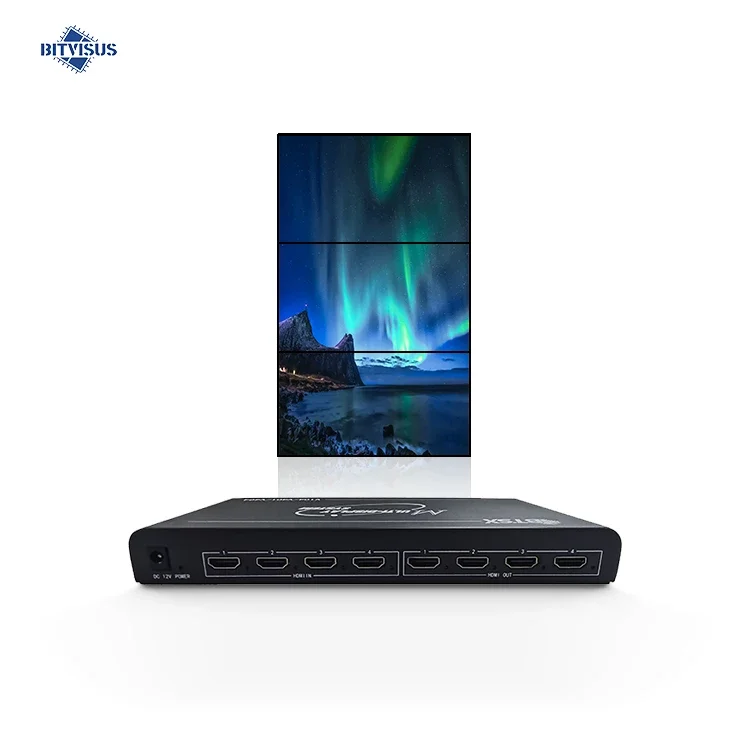 2025 High Quality 4K60 Video Switcher Live Streaming Broadcast 4-in-4 Video Wall Controller Professional Audio Video Lighting