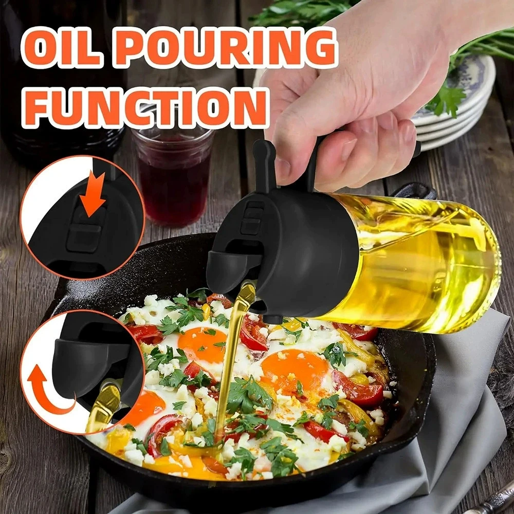 Picture 3: 470ml Oil Spray Bottle Kitchen BBQ Cooking Olive Oil Dispenser Camping Baking Empty Vinegar Soy Sauce Sprayer Containers