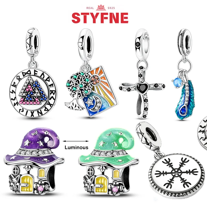 Silver-Plated Tree Of Life Moon Sun Charms Beads Fit Original Bracelets Bag Keychain Charms Beads Pendant Diy Women Jewelry Gift