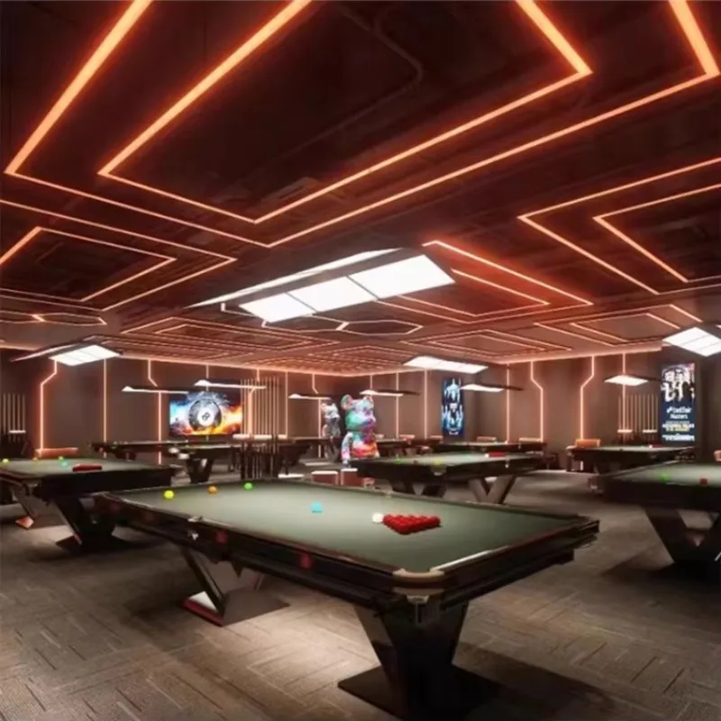 Aluminum Linear Hanging Lamp LED Pool Table Light Super Bright Billiards Pool Snooker 1.2*2.4m Rectangle Pendant Light