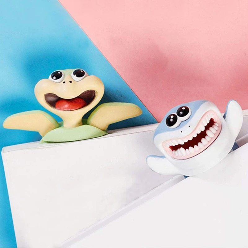 Marcadores de animais 3d estéreo dos desenhos animados adorável marcador novidade engraçado estudante papelaria presente marcador para crianças