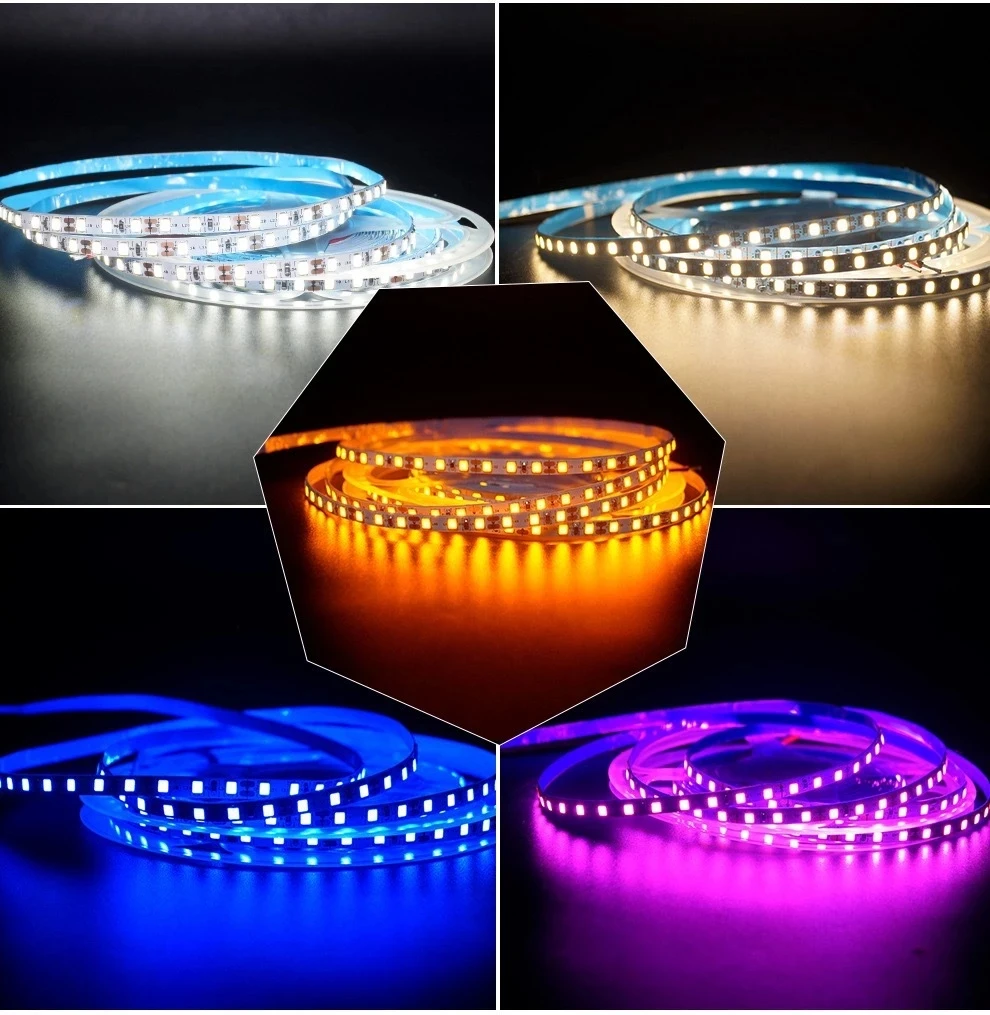 Ultra thin Narrow 3mm 4mm 5mm 8mm LED Strip  CCT RGB 12V 24V 120/240Leds/m Flexible LED Tape Natural White 4000k Red Green Blue