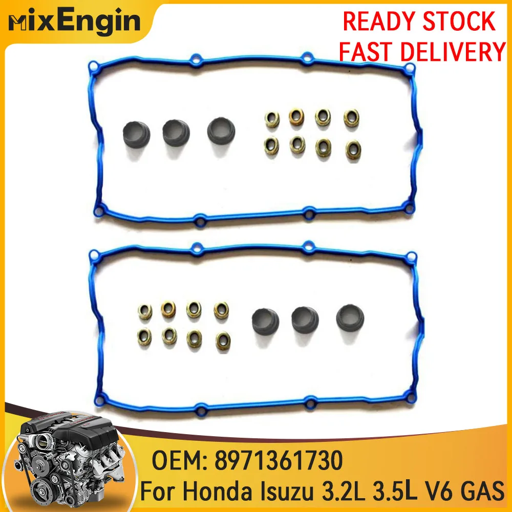 Conjunto de junta da tampa da válvula do motor, compatível com 3.2 3.5 l, para honda isuzu trooper amigo 6ve1 6vd1 3.2l 3.5l v6 gás 1998-2007 vs50486r
