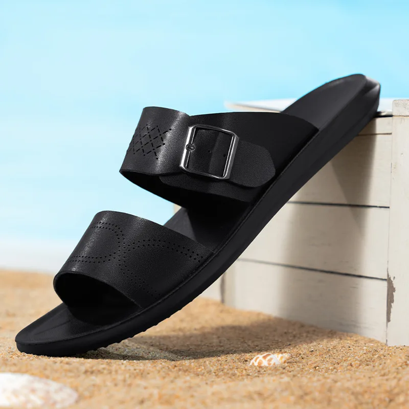 2025 Summer New Sandals Men's Fashion Slippers Large Size Open Toed Men's Shoes Leisure Vacation Beach Shoes Sandalias Hombre