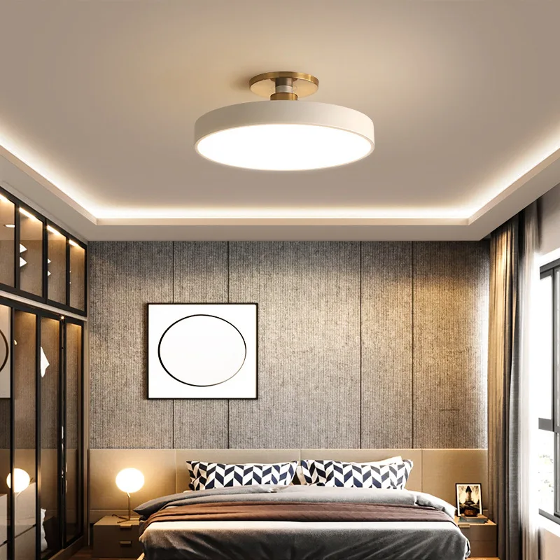 

Sucker Type LED Ceiling Light Macaron Circular Personalized Nordic Bedroom Light Color Creative Balcony Corridor Light Fixture