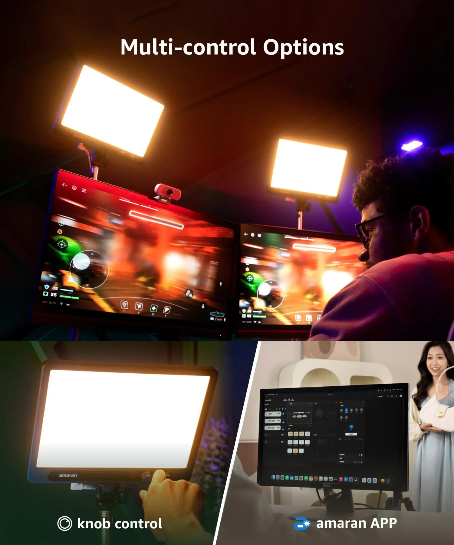 amaran Verge Bi-Color LED Panel Light USB-C PD 2,700K - 6,500K