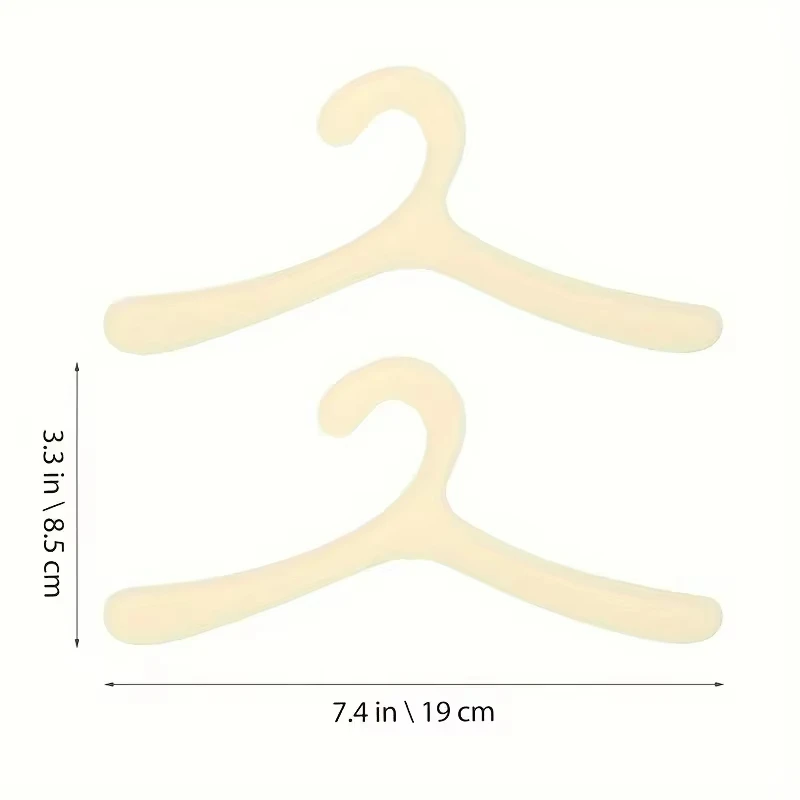 Pet Clothing Hangers Plastic Pet Hangers Suitable For Puppies And Kittens Clothing 19 X 9 X 0.2 Cm Hanging plastic clothes rack