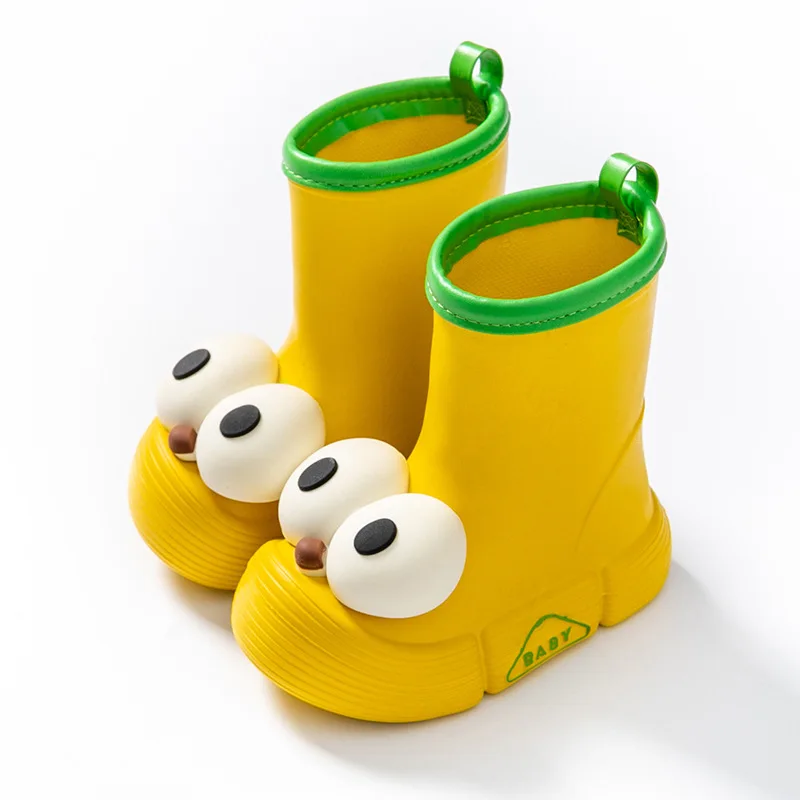 Children Rain Boots Baby Boys Girl EVA Non-slip Outdoor Cute Cartoon Big Eyes Rain Boots for Kids New Waterproof Shoes Toddler