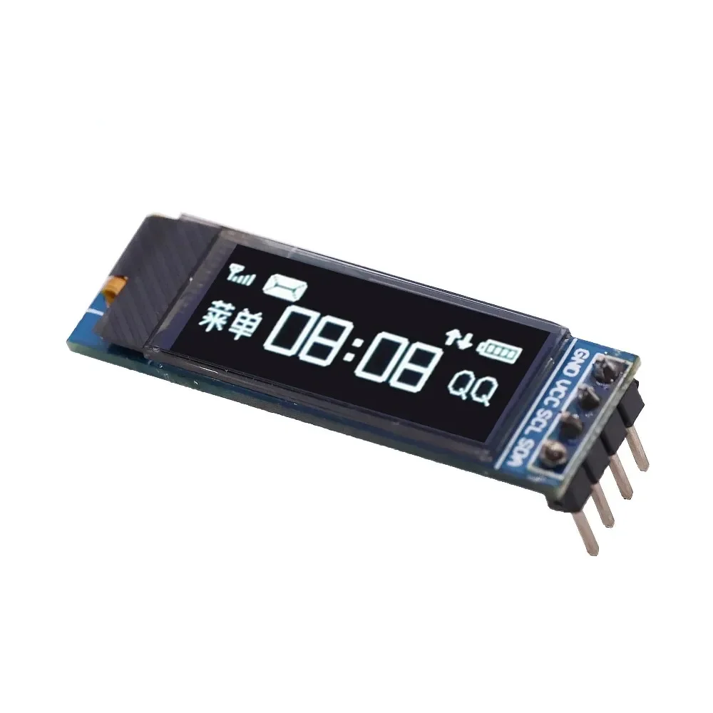 0.91Inch OLED Display Module, I2C Interface, 128X32 LCD Screen SSD1306 Blue/White Light, 3.3V5V