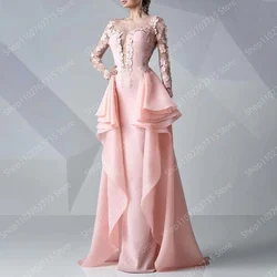 Elegant Long Evening Dresses for Women Appliques Floor-Length Mermaid Prom Party Wedding Gala Dress Special Events Maxi 2024