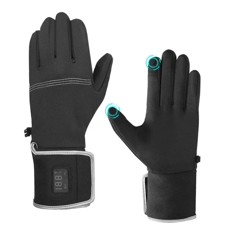 

Custom Thermal Winter Rechargeable Battery Heating Glove Touch Sports Electric Heated Ski Gloves