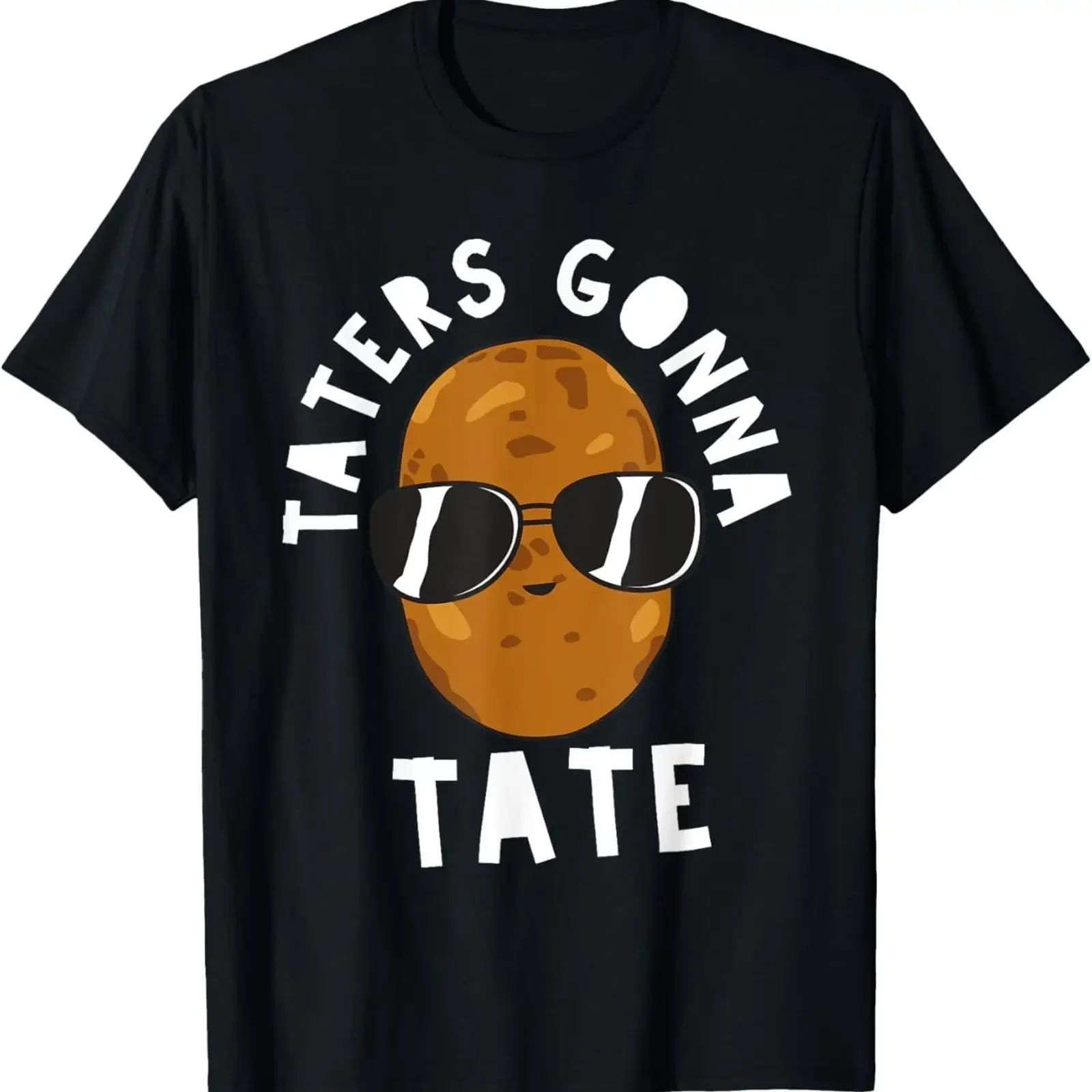 Taters Gonna Tate Funny Potato Tater Tot Foodie T Shirt vintage Washed Top For Everyday Wear Soft Comfortable Unisex