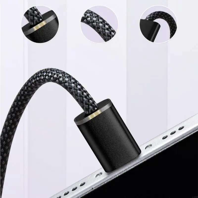 

USB -TO TYP CABLE CABLE Протяженность Нейлоновая плетеная шнур 1 Гбит / с.