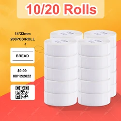 Niimbot Label Paper Tape for D11 D110 D101 Printer Paper 14*22mm D11 Label Sticker Paper Roll for Labeller Machine D110 D101 Lab