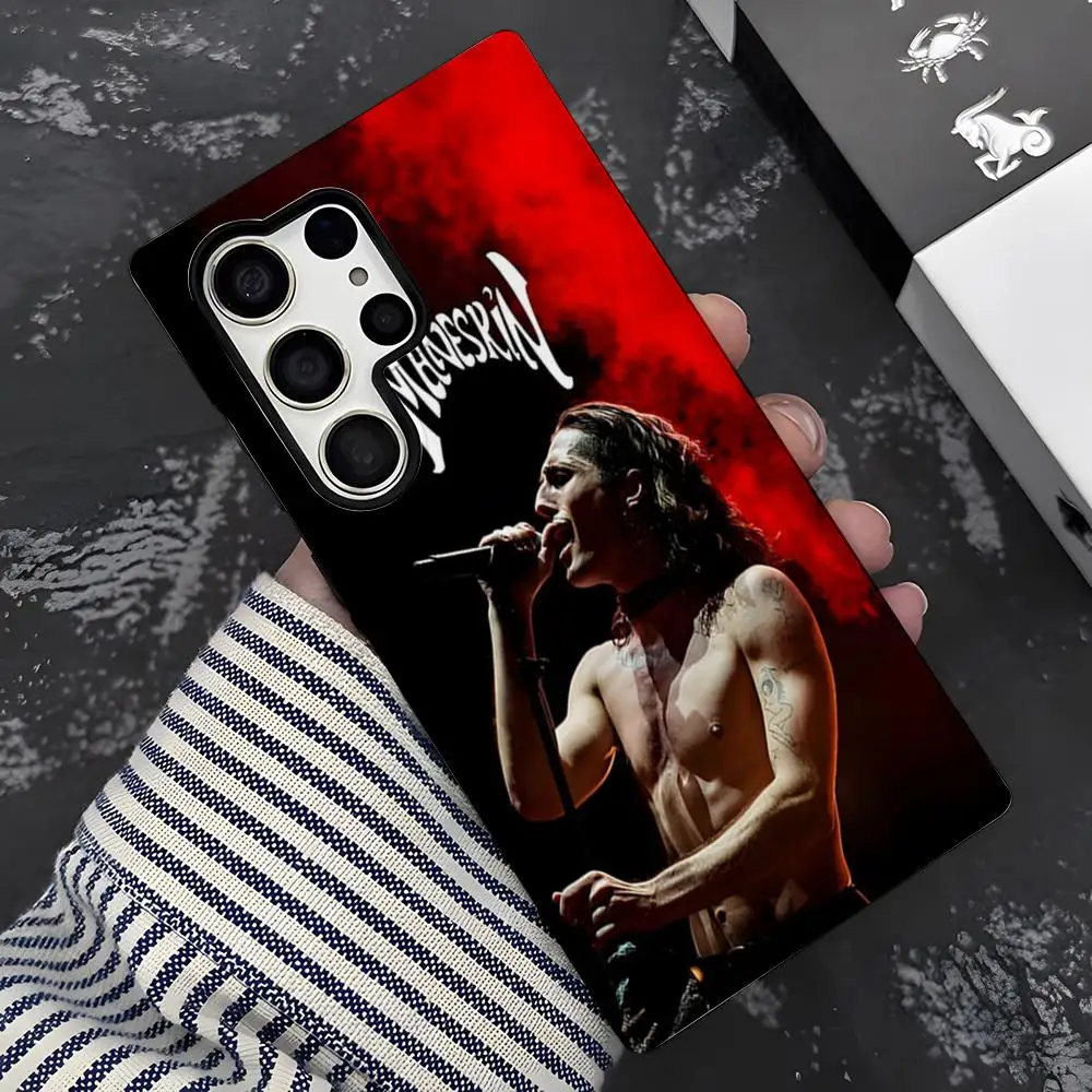 

Maneskin Damiano David Phone Case For Samsung S25 S21 S22 S23 S24 FE Ultra Plus A56 A36 A26 A16 Glossy 2 in 1 Cover