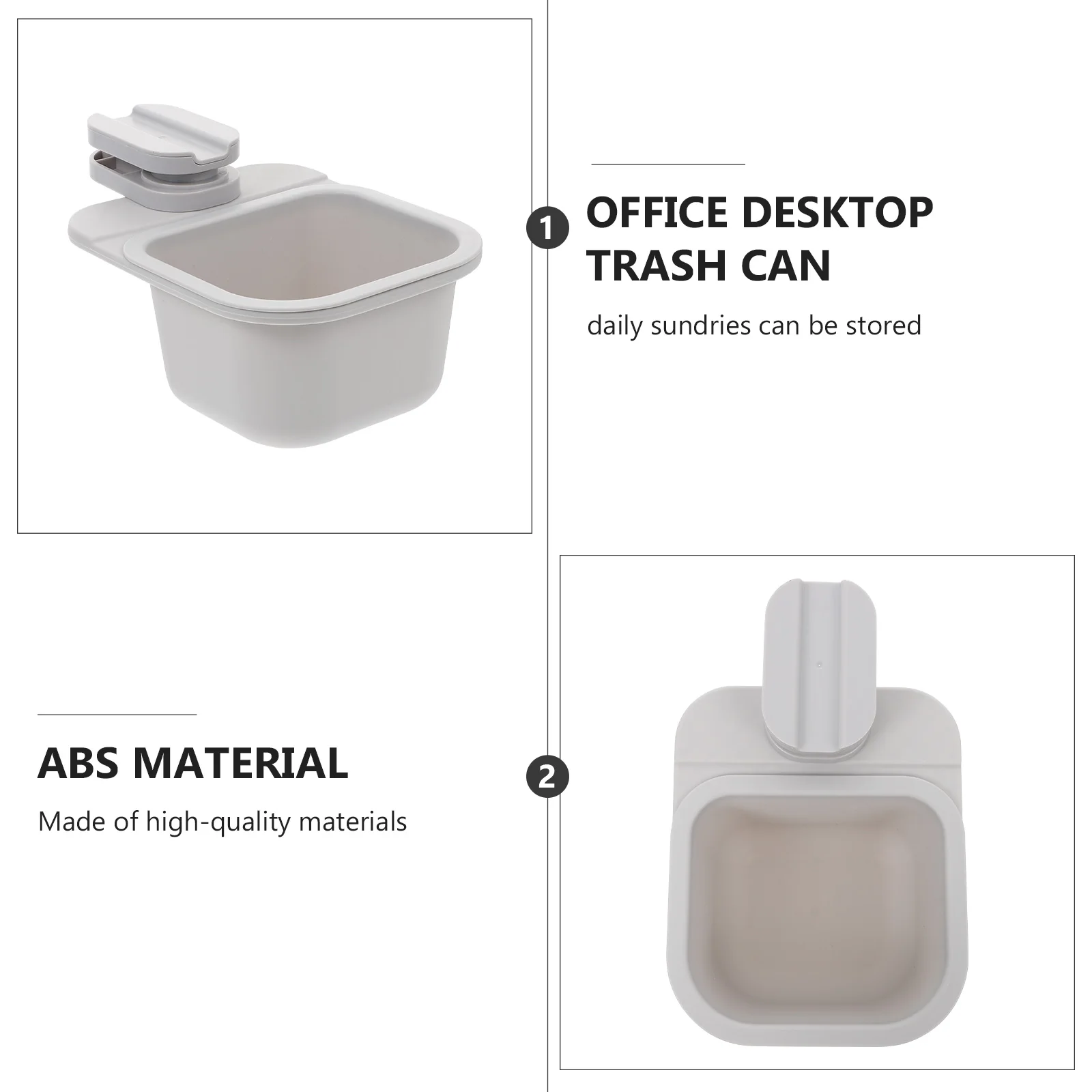 

Kitchen Rotating Storage Box Junk Case Removable Dust Bin Mini Desk Edge Trash Can