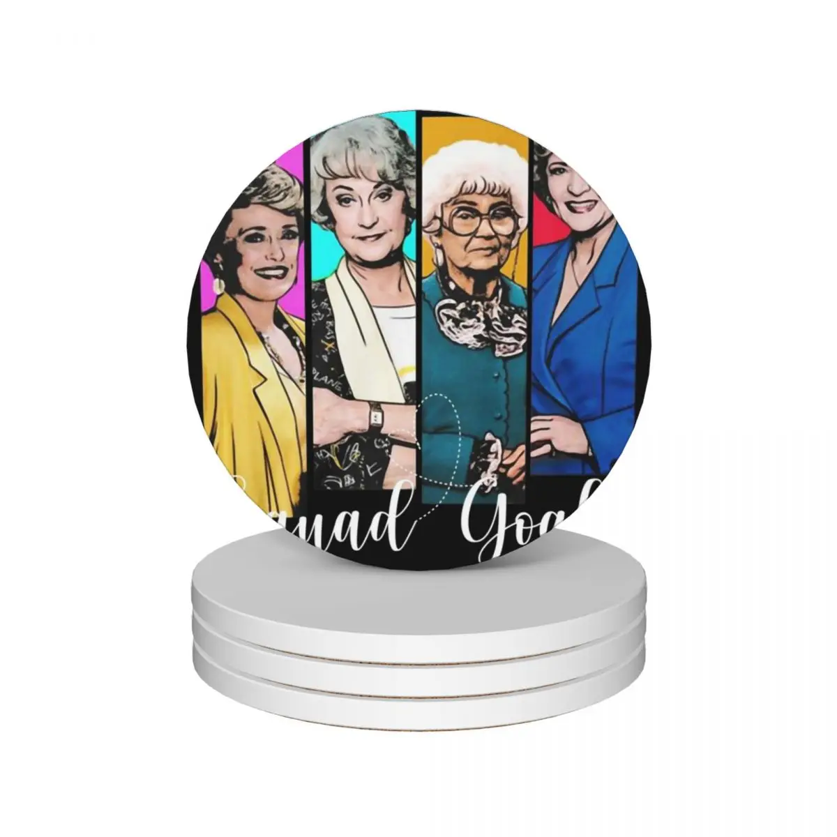 Golden girls new t-shirt squad Goals Ceramic Coasters (Set of 4) for cups set cute cup for drinks set mug mat Coasters