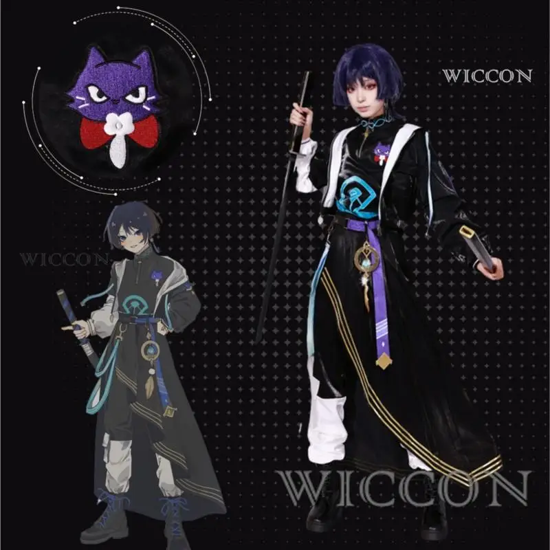 Wanderer Scaramouche Doujin Cosplay Game Genshin Impact Antiquities Cosplay Costume Scaramouche Cute Cat Casual Wear