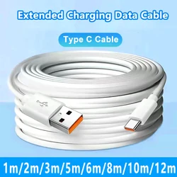 Extra Longth USB Type C Cord Fast Charging Cable For Samsung Xiaomi Phones USB C Cord For Camera Printer Distance Charging Line