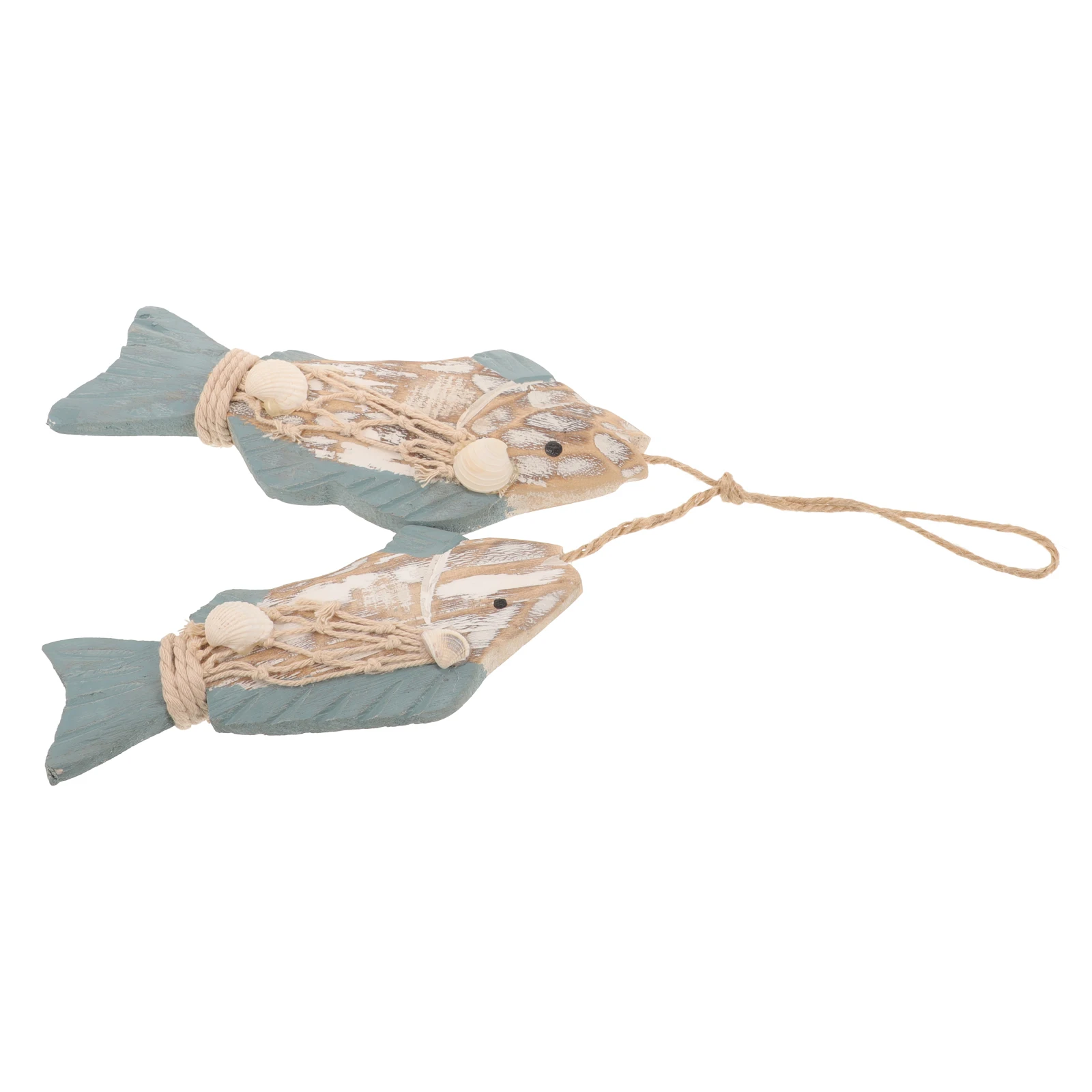 

Retro Fish Skewer Pendant Wood Solid Wall Decor Bathroom Coastal Home Nautical Ocean Theme Sea Fish Wooden Wall