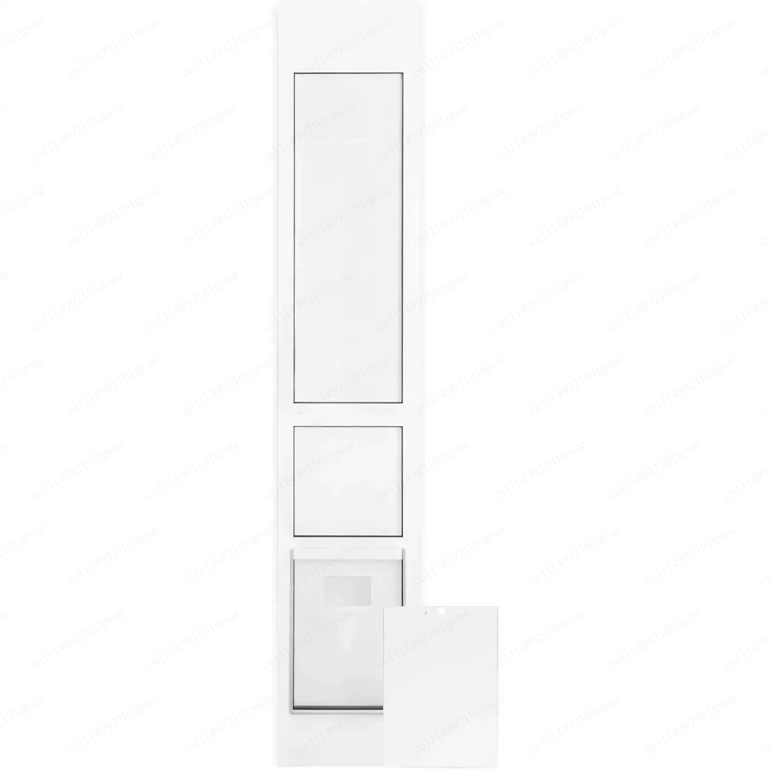 Dog entry and exit wall mounted fully automatic safety retraction system, fast and silent, white anti lock braking system