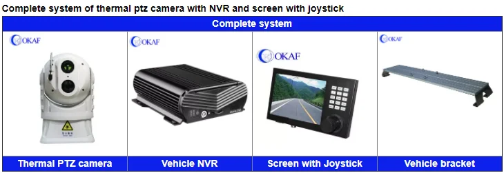 Cámara IP de seguridad de visión nocturna de imágenes térmicas Ptz montada en vehículo al aire libre de largo alcance
