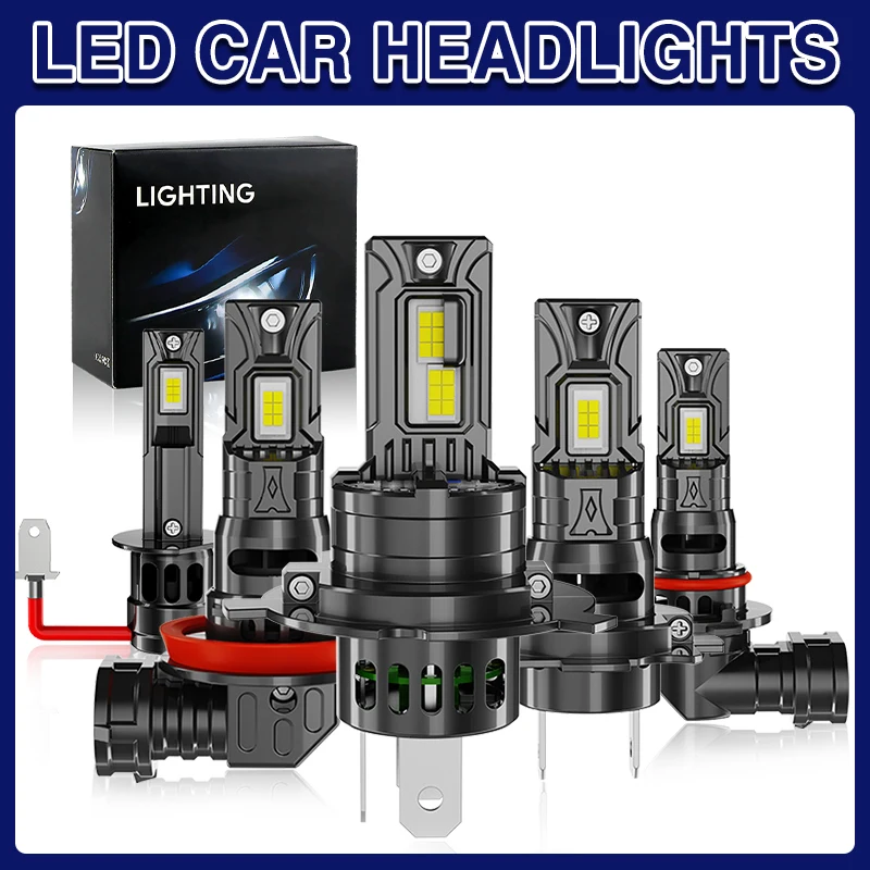 

1/2PCS 20000LM Canbus H4 LED Headlight Bulbs 9003 HB2 H7 H8 H9 H11 H16(JP) 9005 HB3 9006 HB4 Car Light Turbo Led Diode Lamp H1