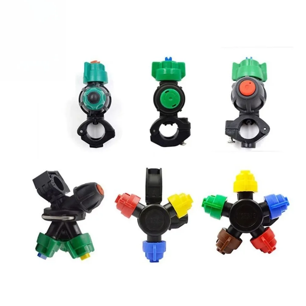 Anti-Drip Agricultural Sprayer Nozzle Assembly, 1/3/5 Way Clamp-on Boom Sprayer Tips for Tractor Orchard Farm Pesticide Sprayer