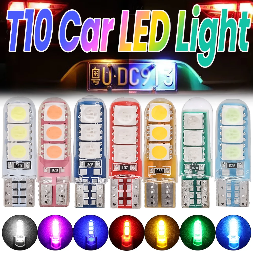 T10 LED Strobe Light Car Signal Lamp W5W Flashing Bulb Width Lighting Stroboscopic Clearance Indicator Night Safety Warning Lamp