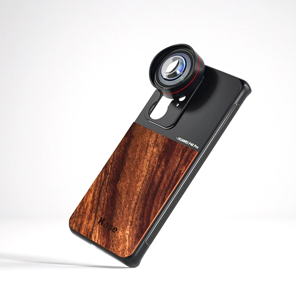 Kase M17 Phone Lens Mount Protective Wooden Case for Huawei P40 Pro / Mate 20 & All 17mm Thread External Smartphone Lens