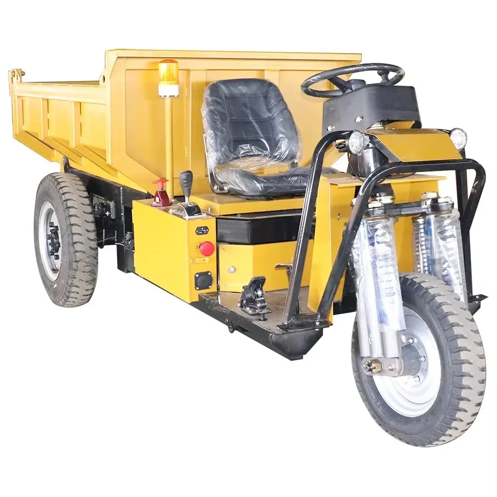 Mine electric dumper tricycle, 5000 watt AC motor high quality 2500 kg loading capacity