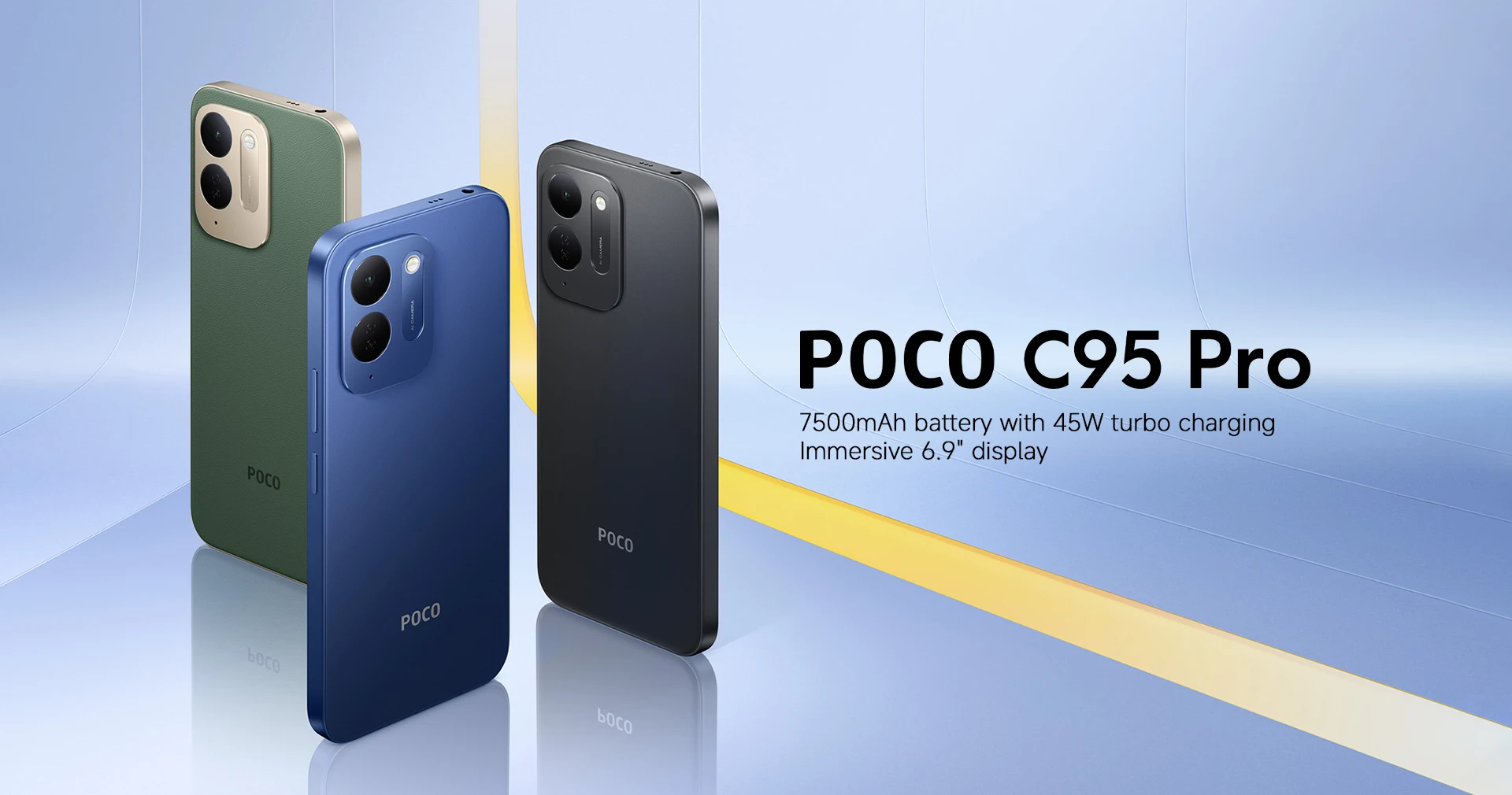 POCO C95 Pro Global Version Smartphone Helio G91-Ultra 7500mAh 45W Turbo Charging 120Hz 50MP 6.9" Display