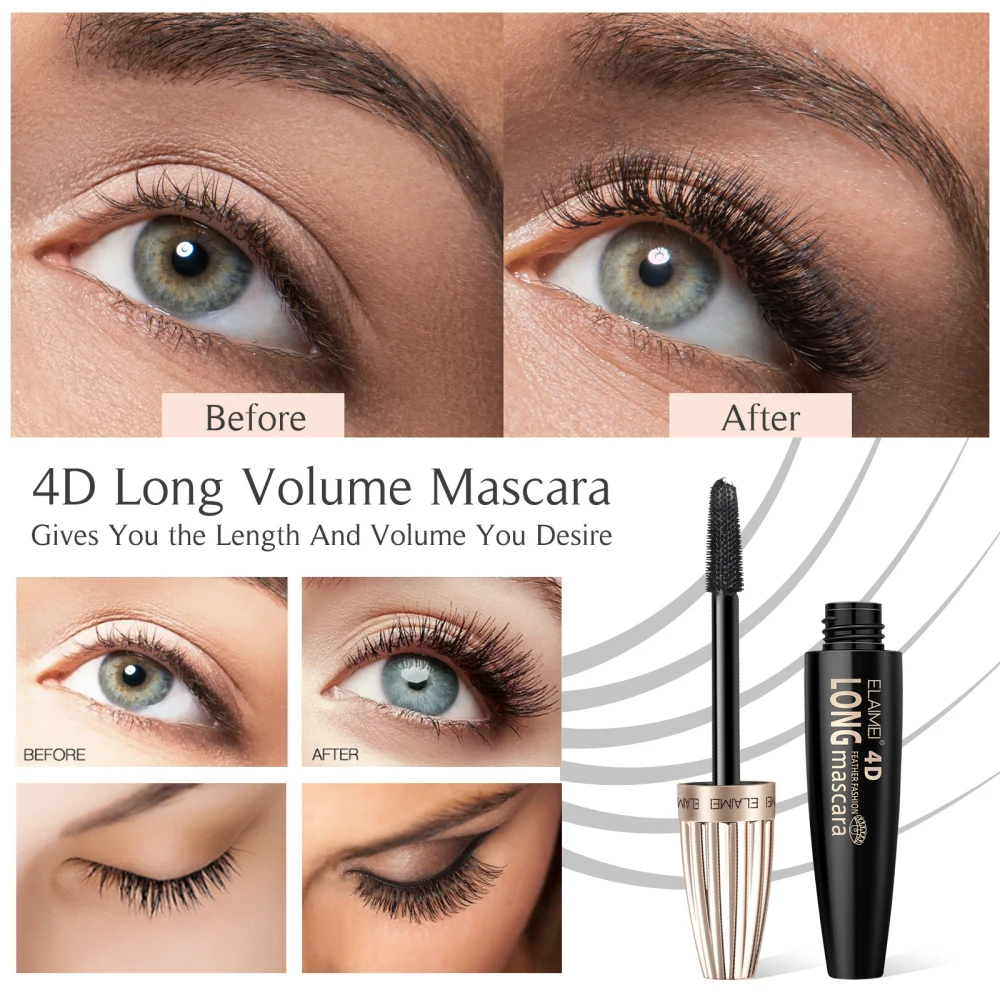 Mascara Long Curling Anti-Wisch-Verschlüsse lung lang anhaltende Make-up-Prävention wasserdicht und leicht zu tslm1