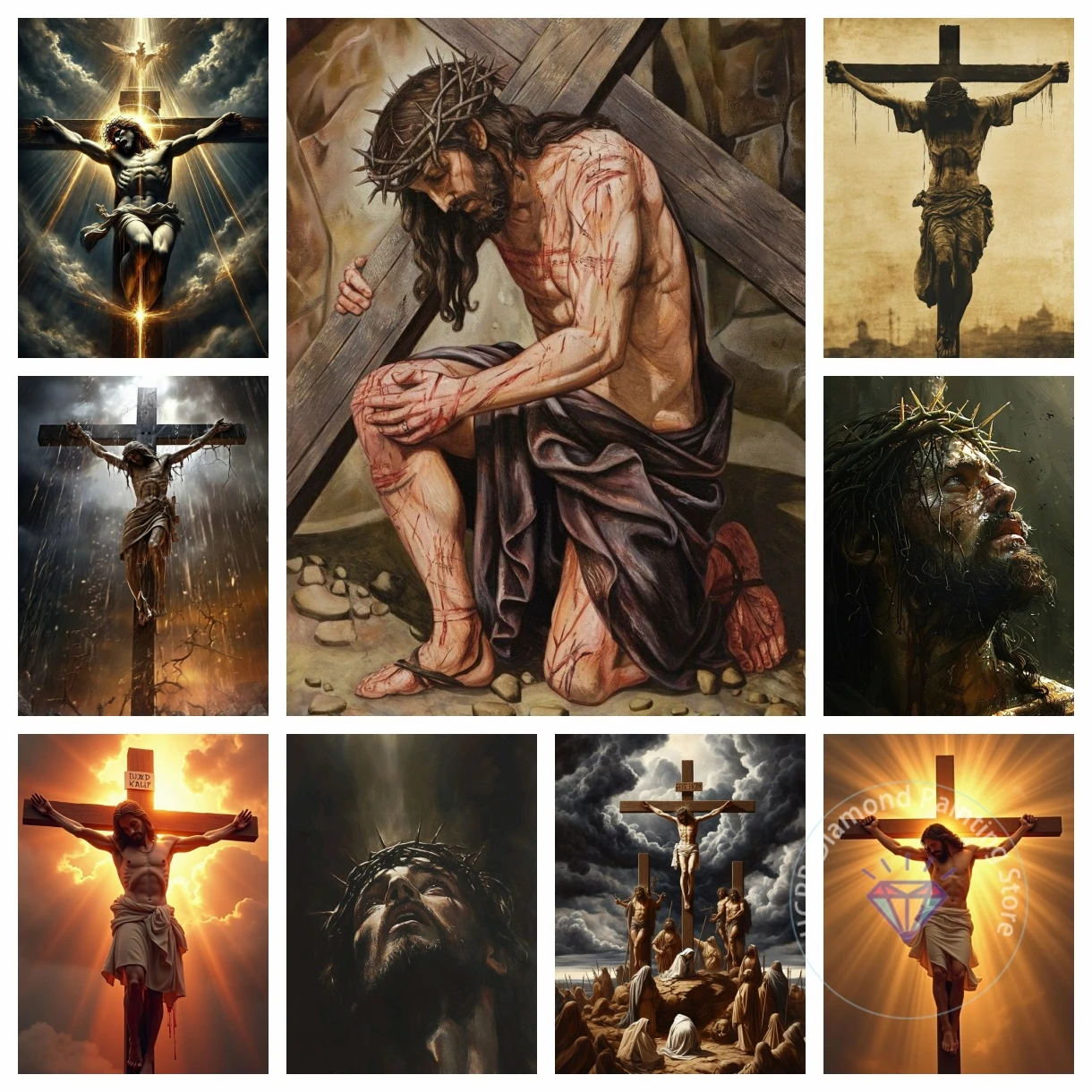 Jesus Christ Diamond Painting Kit 5D DIY Diamond Embroidery Cross Stitch Handmade Art Gift Crafts Home Decor Gift