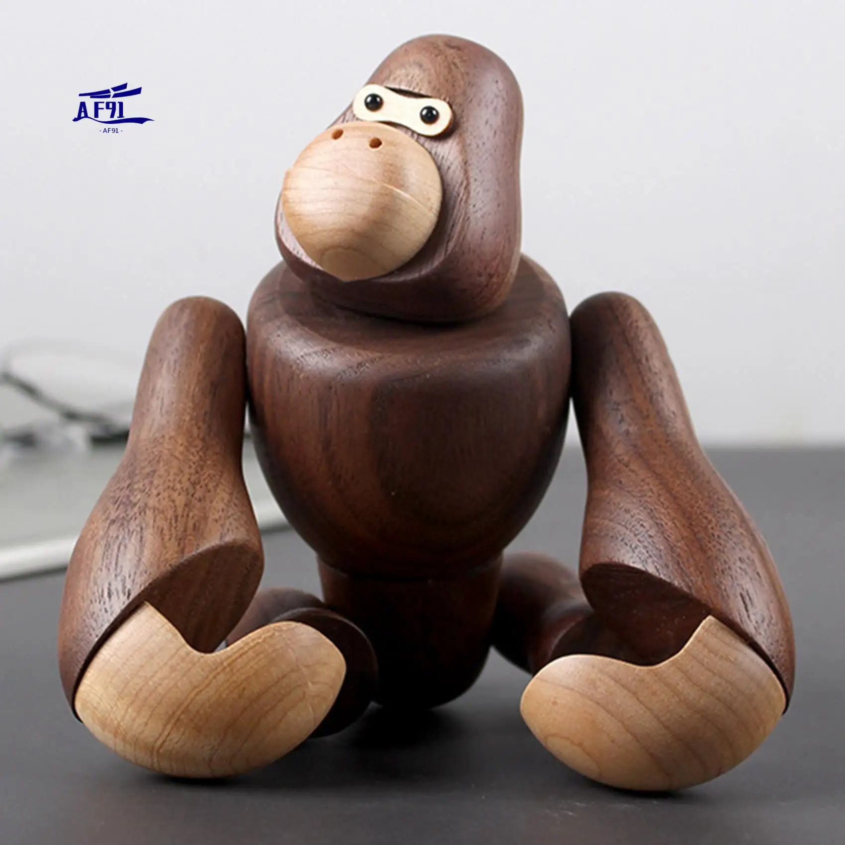 

AF91-Wooden Crafts Gorilla Creative Home Furnishing Decorations Can Hang King Kong Gifts Wooden Decorations