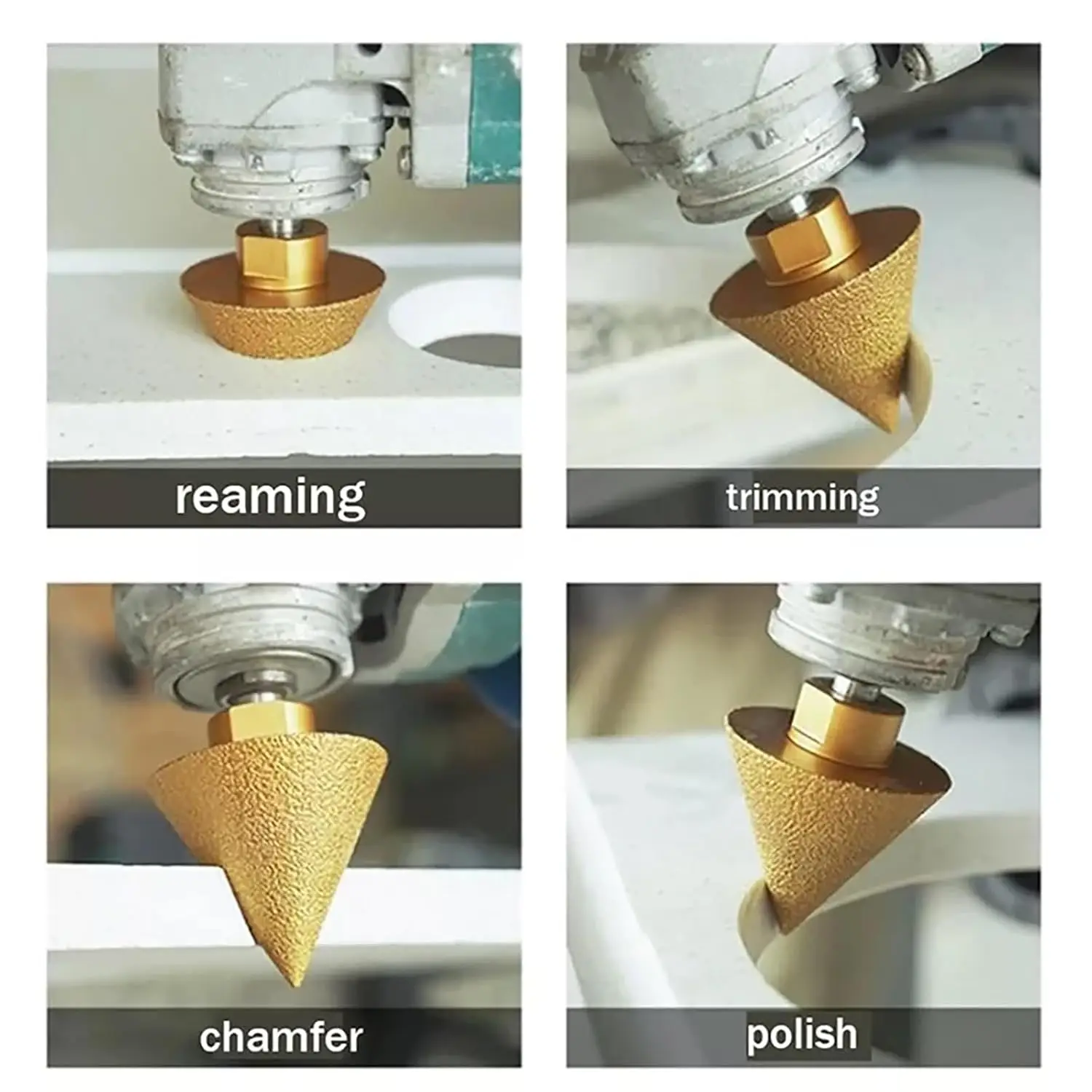 M14 موضوع الماس الميلا الشطب بت 38/50 مللي متر مخروط اللكم توسيع مثقاب الخشب طحن عجلة سيراميك الشطب