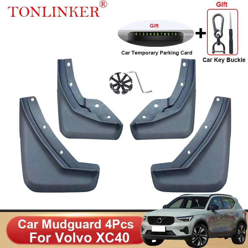 

TONLINKER Car Mudguard For Volvo XC40 2022 2023- Present Suv Mudguards Splash Guards Front Rear Fender Mudflaps Accessories