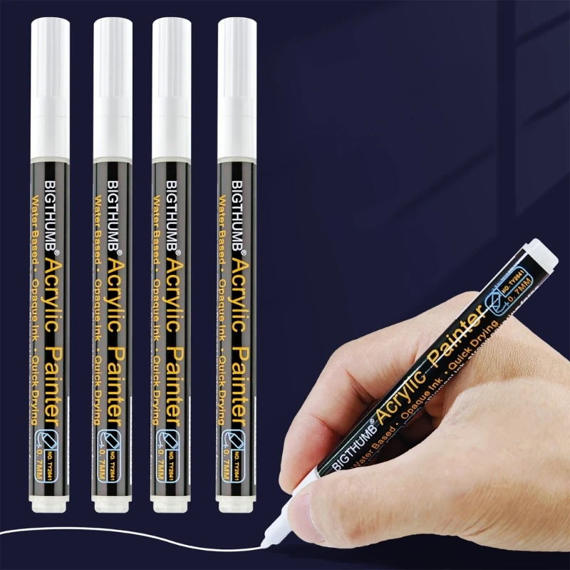 

Белая акриловая ручка для рисования, маркер для письма, практический инструмент для письма, гаджет H8WD