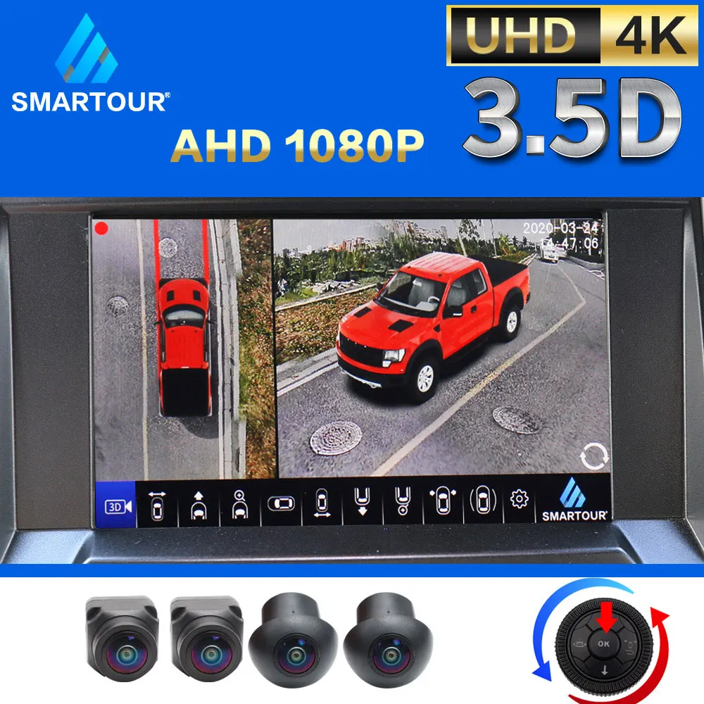 System kamer samochodowy 3.5D 360 do 360 pojazdu System obrazowania z lotu ptaka w wysokiej rozdzielczości kamera AHD 1080p nagrywanie jazdy