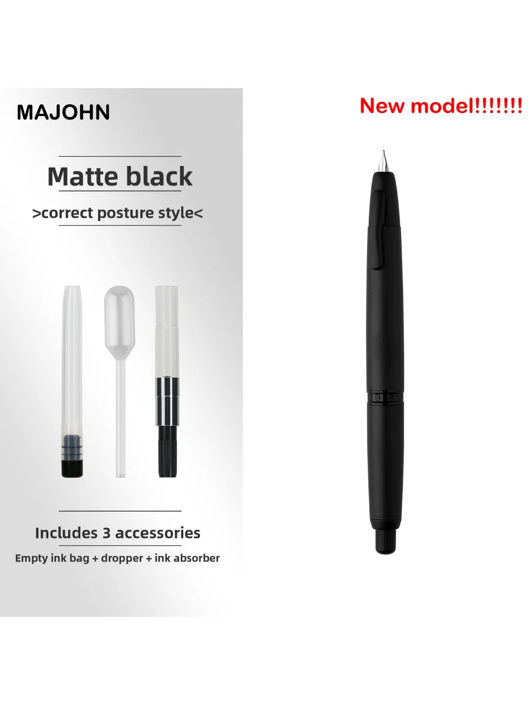 MOONMAN A1 Metal Press Fountain Pen EF 0.4MM Nib Fish Scale Pattern Design Writing Ink Pens Artykuły papiernicze Artykuły biurowe dla szkół — zdjęcie produktu 7