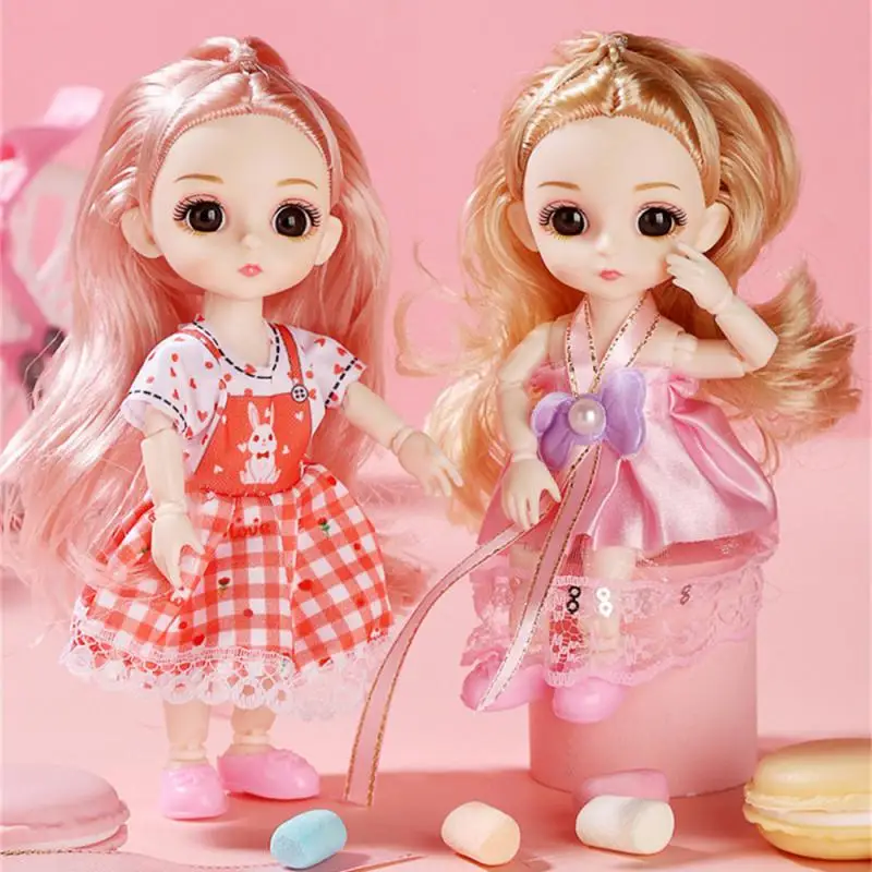 Doll Girls Gifts Simulation Joint Movability 3d Dolls Long Hair Princess Dress-up Dolls Lolita House Play Toys Birthday Gifts