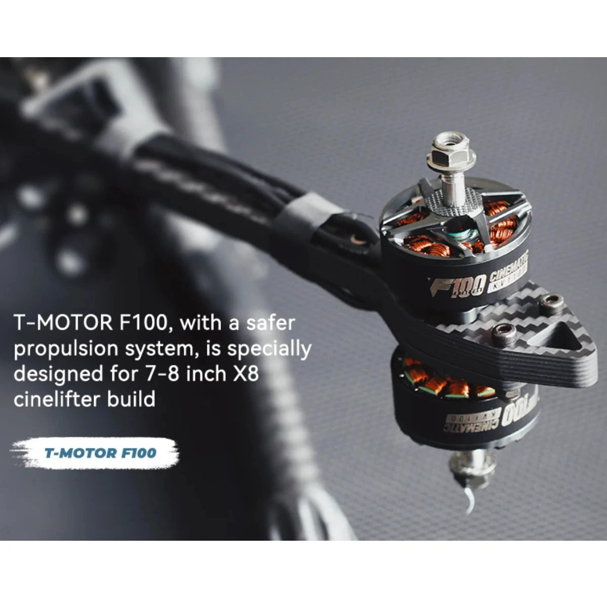 T-MOTOR T-Hobby F100 2810 Fpv Racing Drone Motor 5-6S KV1100/KV1350 Brushless Motor For FPV Freestyle Version Drones DIY Parts