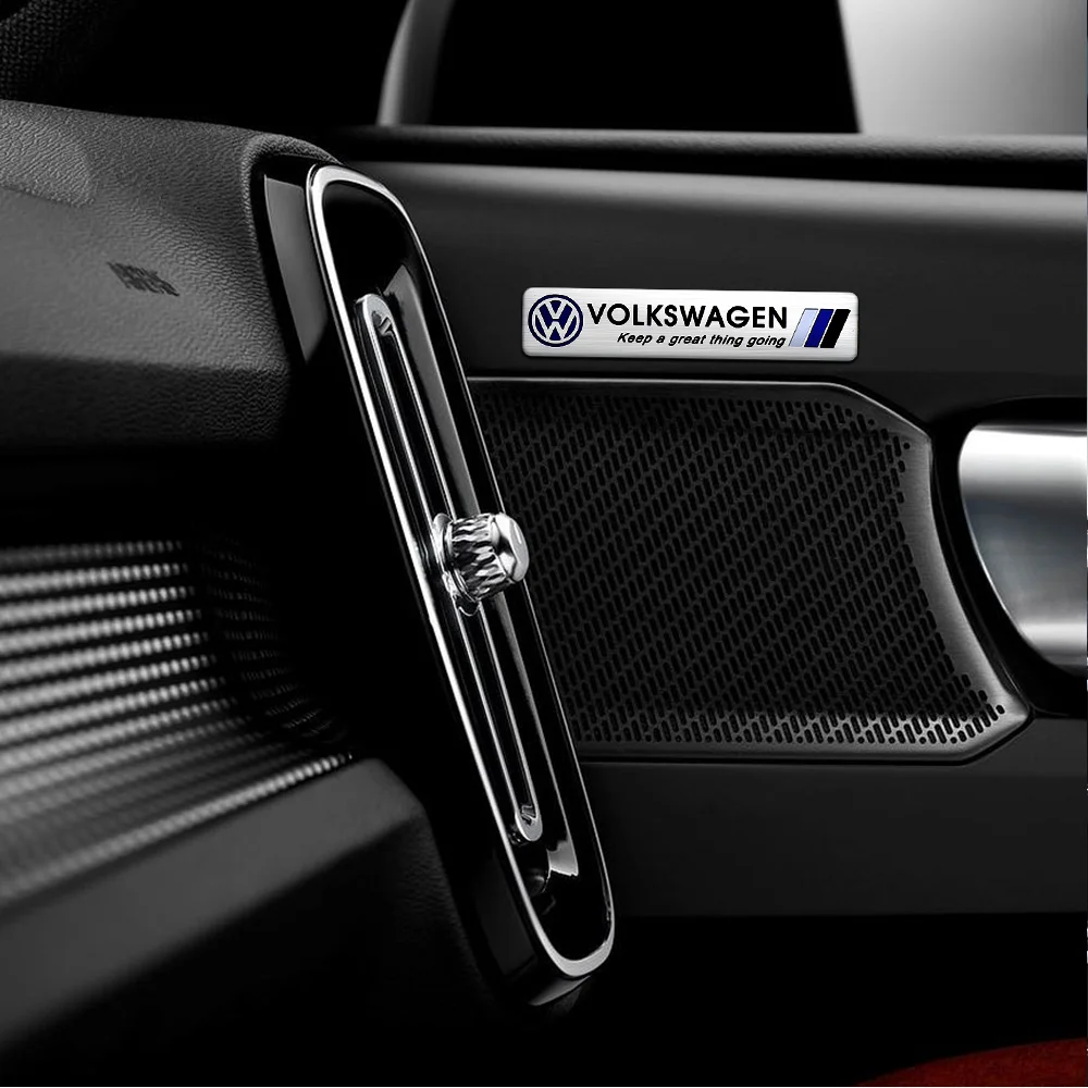 3D Aluminum Styling Car Body Trunk Emblem Stickers For Volkswagen VW Golf 6 7 8 Passat CC 4 Motion MTM Blue Motion Polo Jetta