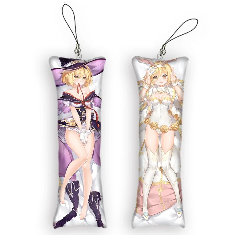 

Granblue Fantasy Dakimakura Keychain Double Sided Printed Mini Anime Body Pillow Bag Pendant Cute Gift