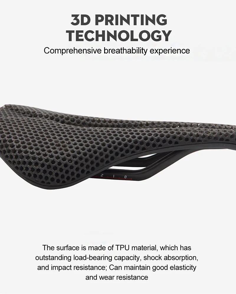 BUCKLOS-3Dプリントカーボンサドル,マウンテンバイクシート,通気性と超