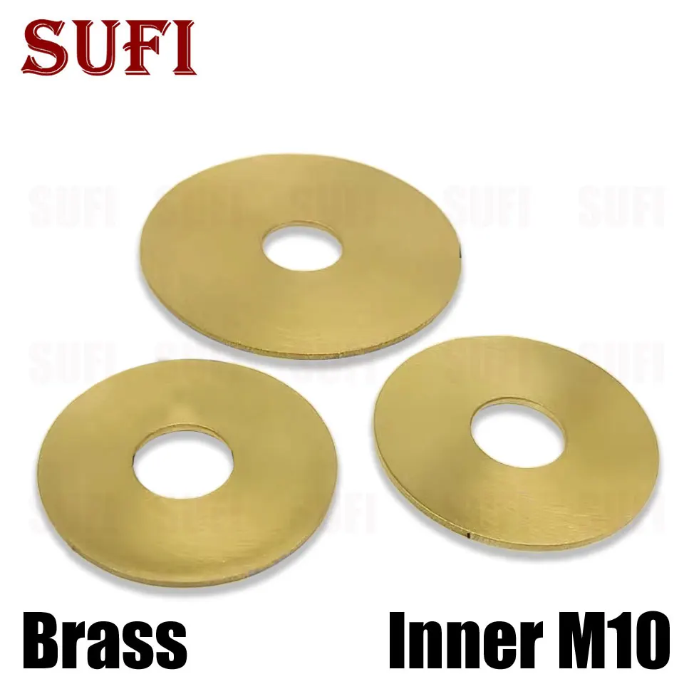 2Pcs Pure Copper Circular Plate Pendant Lamp Decorative Copper Gasket With 10mm Fixing Plate Ceiling Panel 30-120mm Accessories