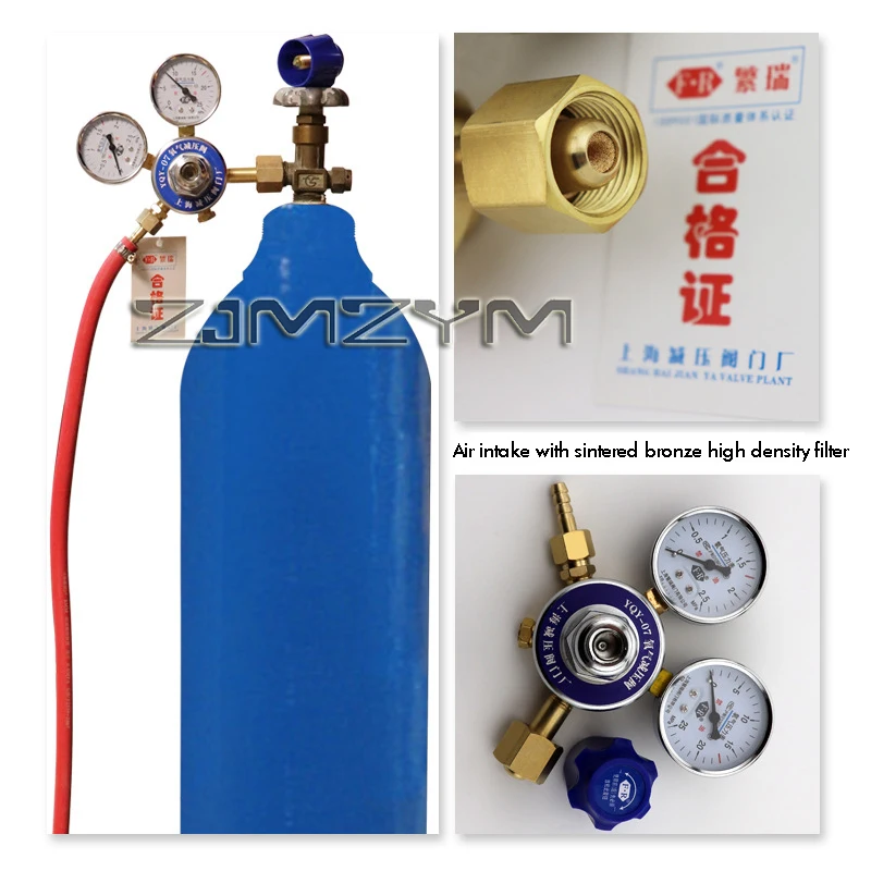 YQY-07 Pressure Reducer Brass Gas Steel Cylinder Pressure Gauge Oxygen Pressure Reducing Valve