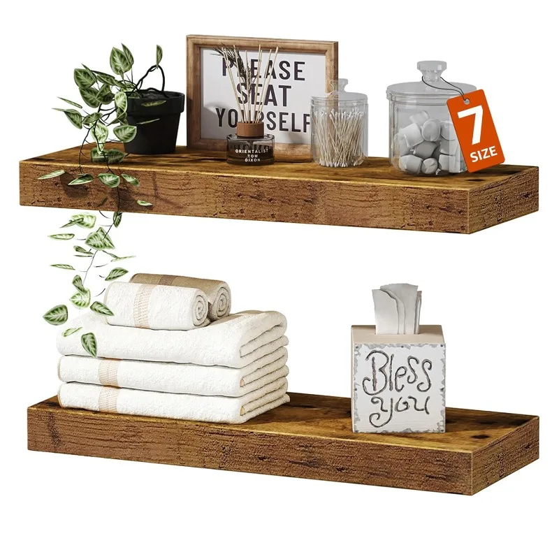 Wooden wall rack living room dining room baffle TV wall storage rack bookshelf hanger