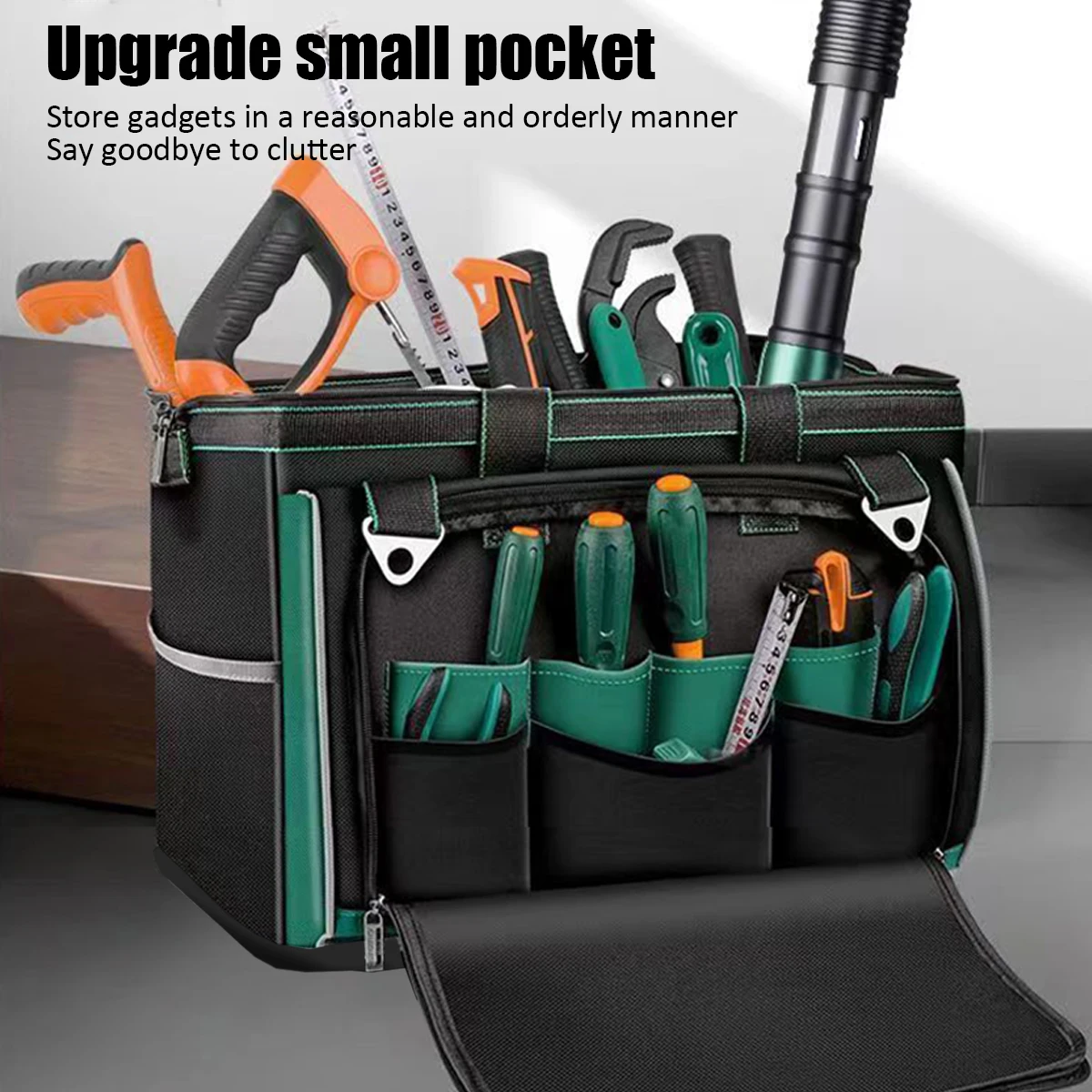 Toolkit Thickened High Capacity Storage Bag Waterproof Wear Resistant Toolkit Multi-Pocket Electrician Storage Bag